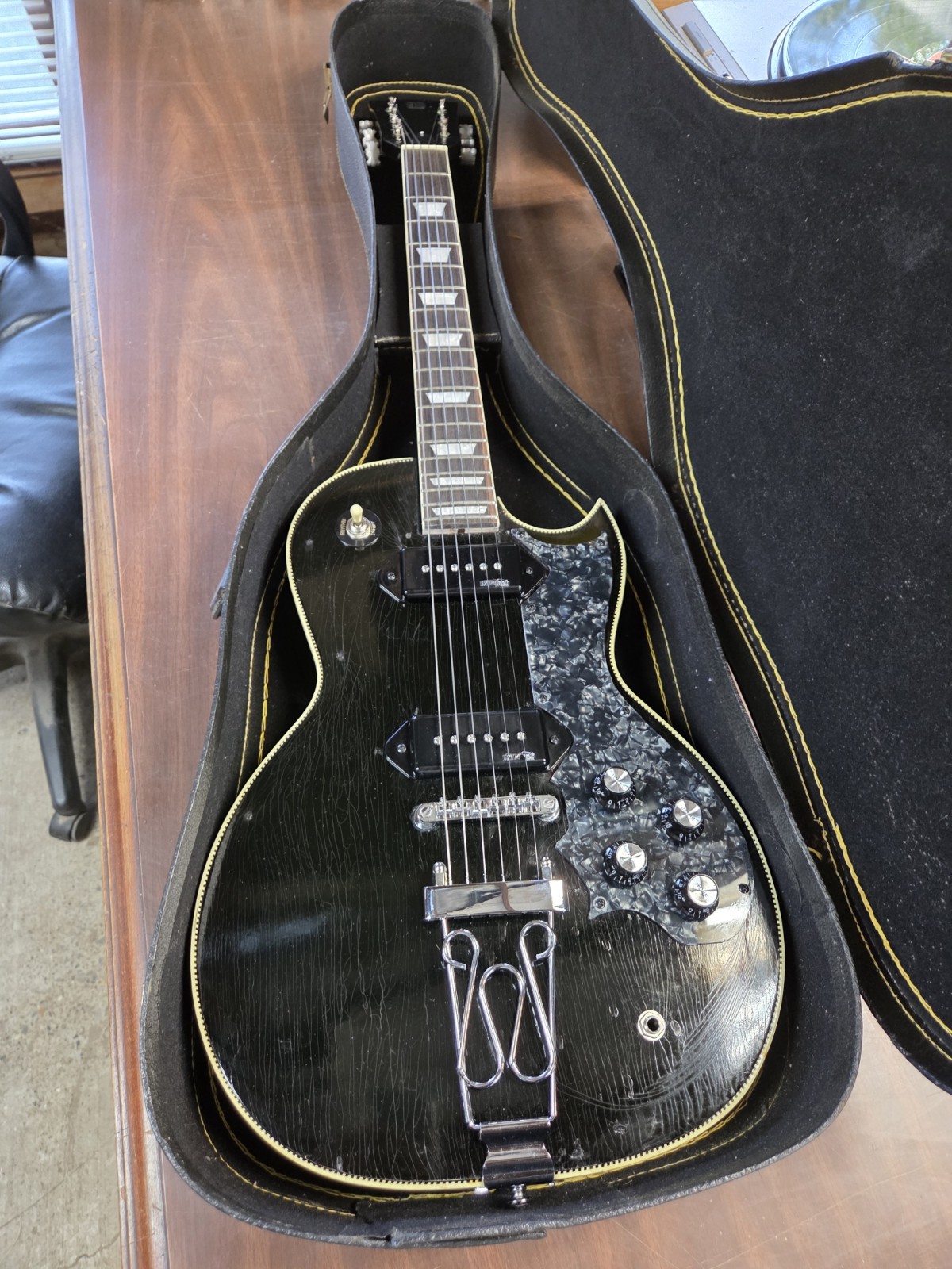 Kay 60’s Thinline Electric Guitar Body W/ New Neck, Wiring, Pickups Bridge Guard