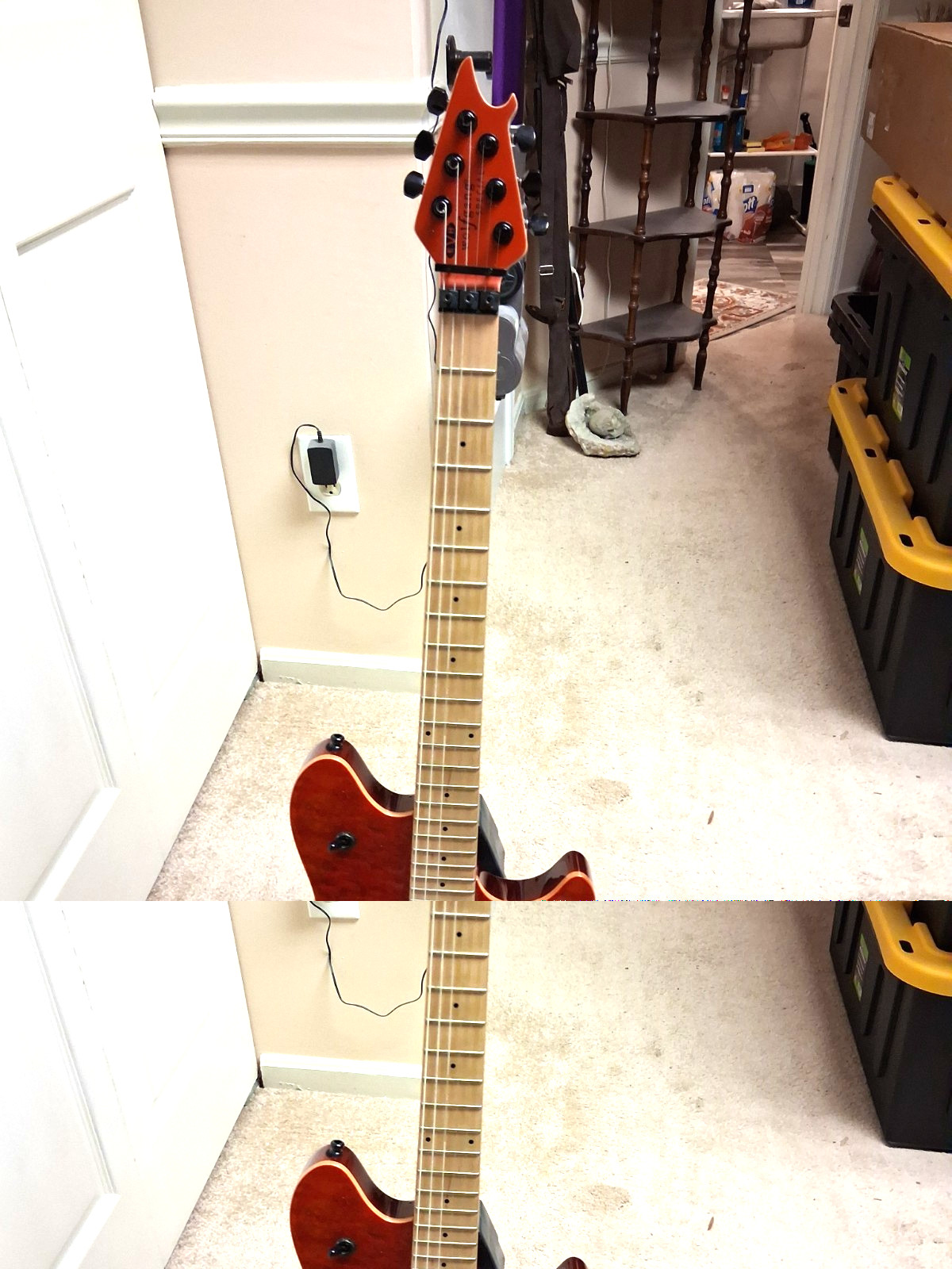 EVH Wolfgang Special Guitar CUSTOM RED QUILT Floyd Rose- HARD SHELL case & KEY!