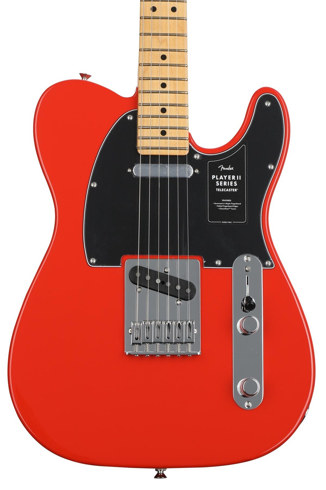 Fender Player II Telecaster Electric Guitar – Coral Red with Maple Fingerboard
