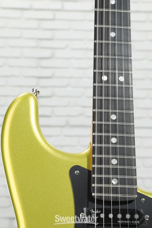 Fender American Ultra II Stratocaster HSS Electric Guitar – Solar Flare, Ebony