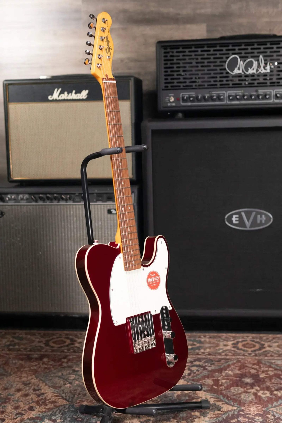 Squier Classic Vibe Custom Esquire Electric Guitar – Candy Apple Red
