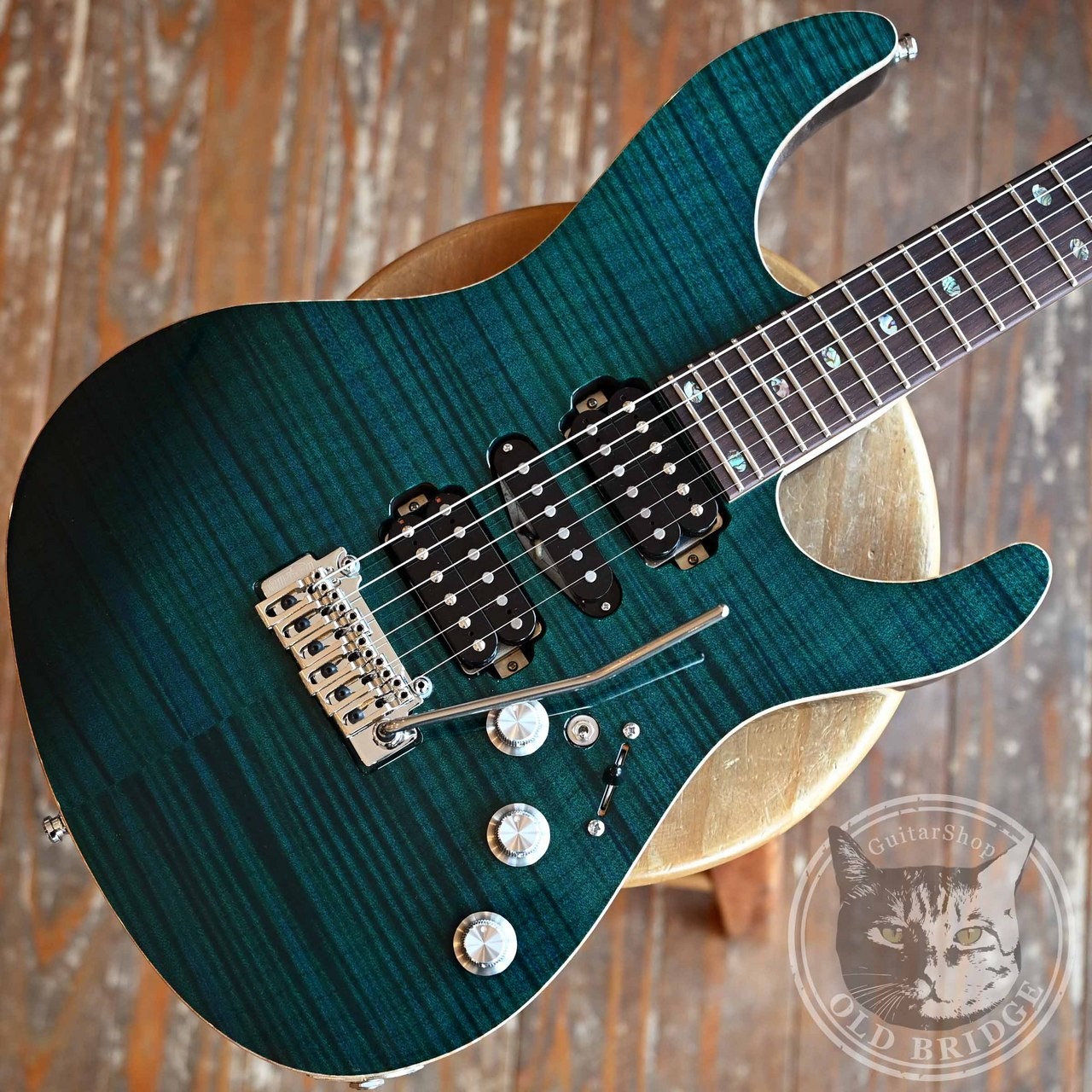 Freedom Custom Hydra 24F Deep Sea Electric Guitar Used