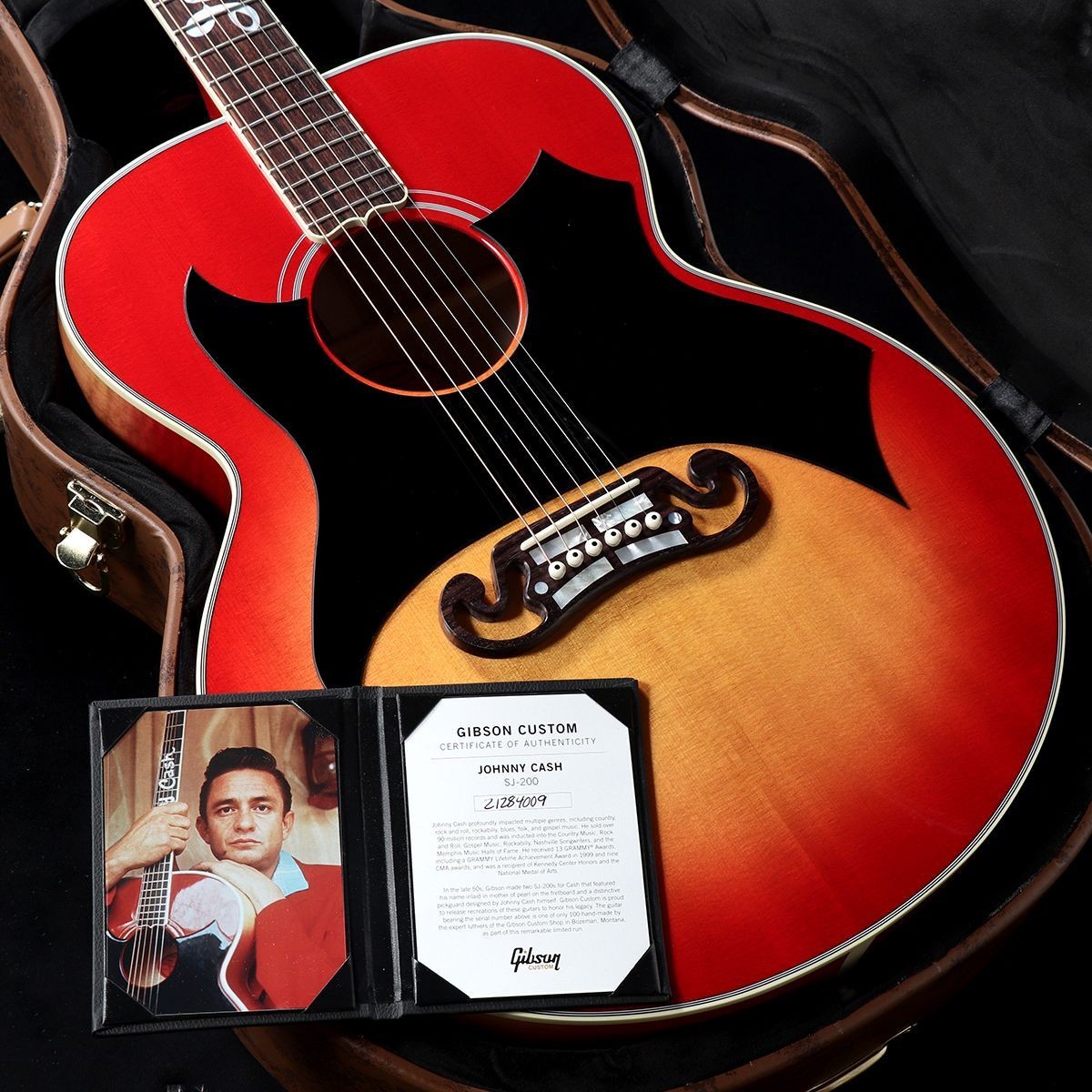 Gibson Custom Shop Johnny Cash Sj-200 Cherry Sunburst *Qh165