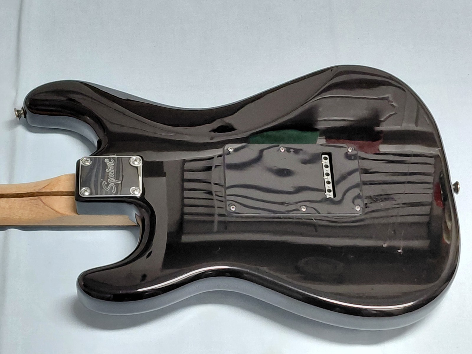 Fender Squier Stratocaster Standard Black & Chrome Guitar – w/Custom Upgrades