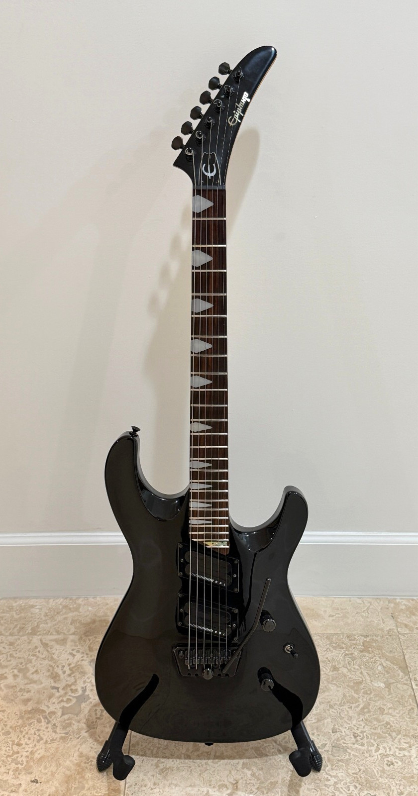 1996 Epiphone Pro-2 Super Strat Electric Guitar – Metallic Black