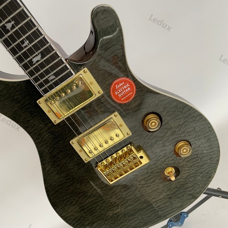 Santana Custom Solid Body Electric Guitar Bone Nut Stainless Rounded Fret Gold