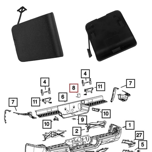 68299112AC, Spare Tire Winch Cover, 2019-2022 Compatible with Dodge Ram 1500