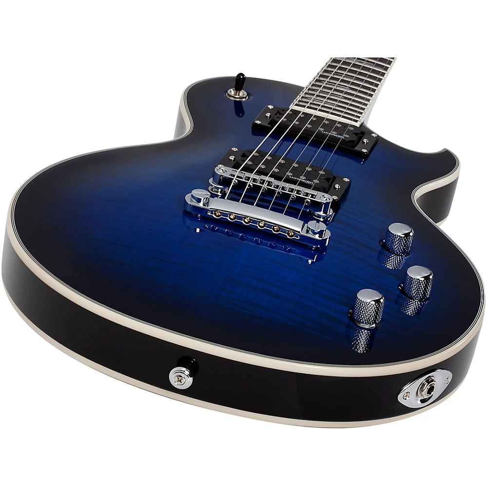 Schecter Guitar Research Solo-II Supreme Electric Guitar See Thru Blue Burst