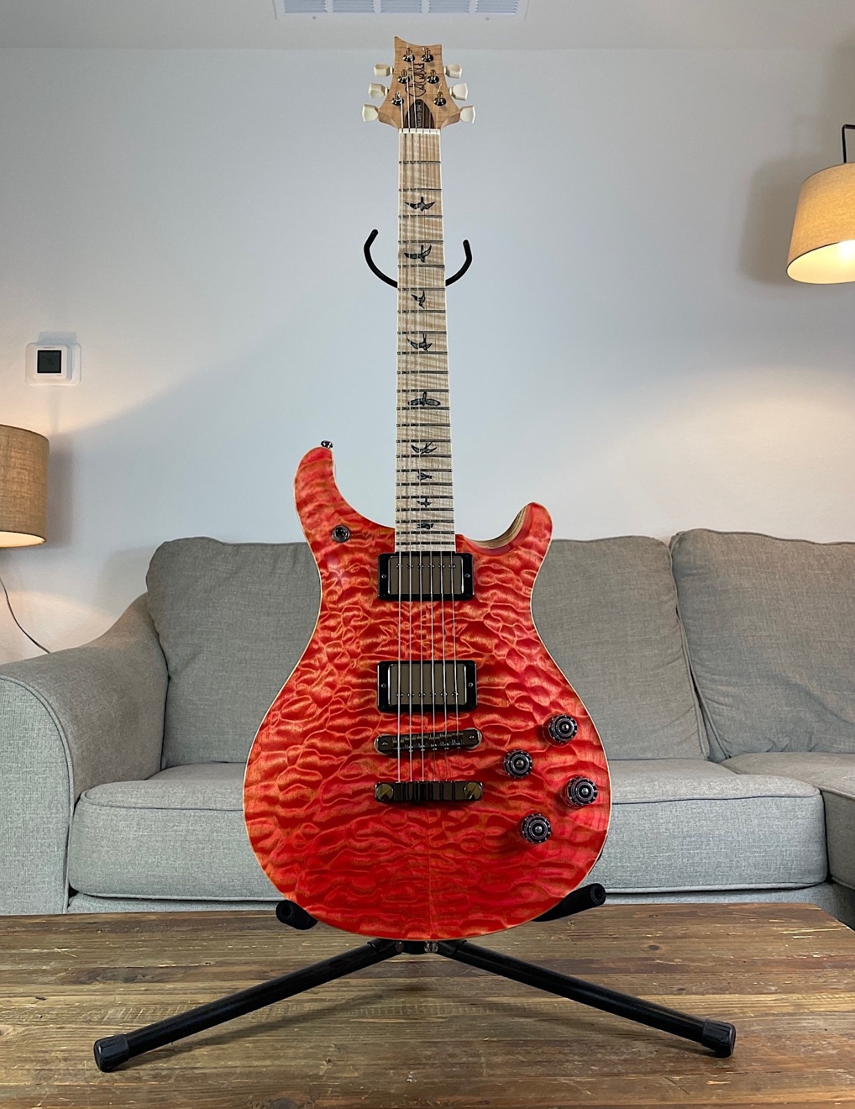 2022 PRS McCarty 594 Wood Library “Quilted Artist” Salmon
