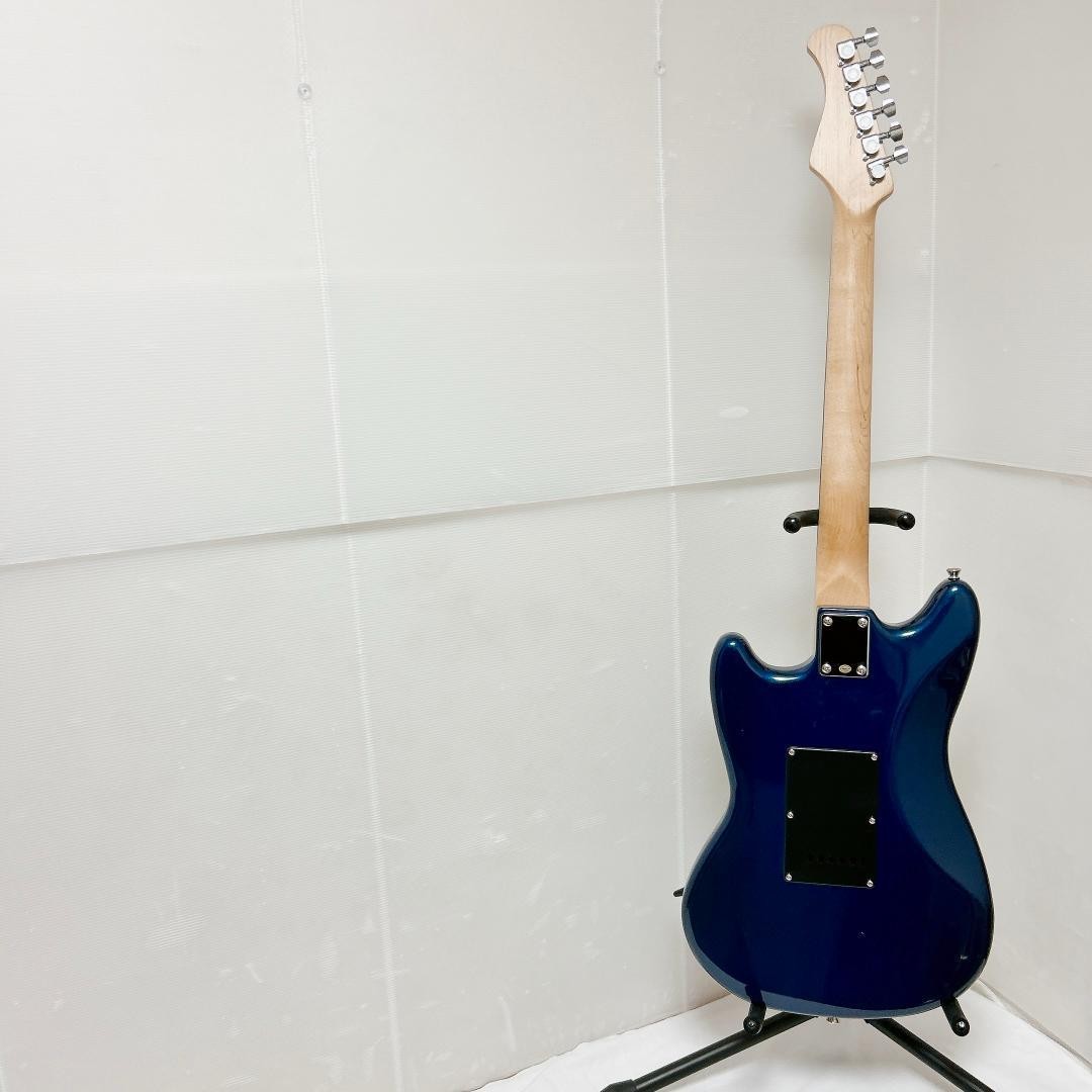 BACCHUS Mustang Electric Guitar Navy Blue Excellent Condition with Arm