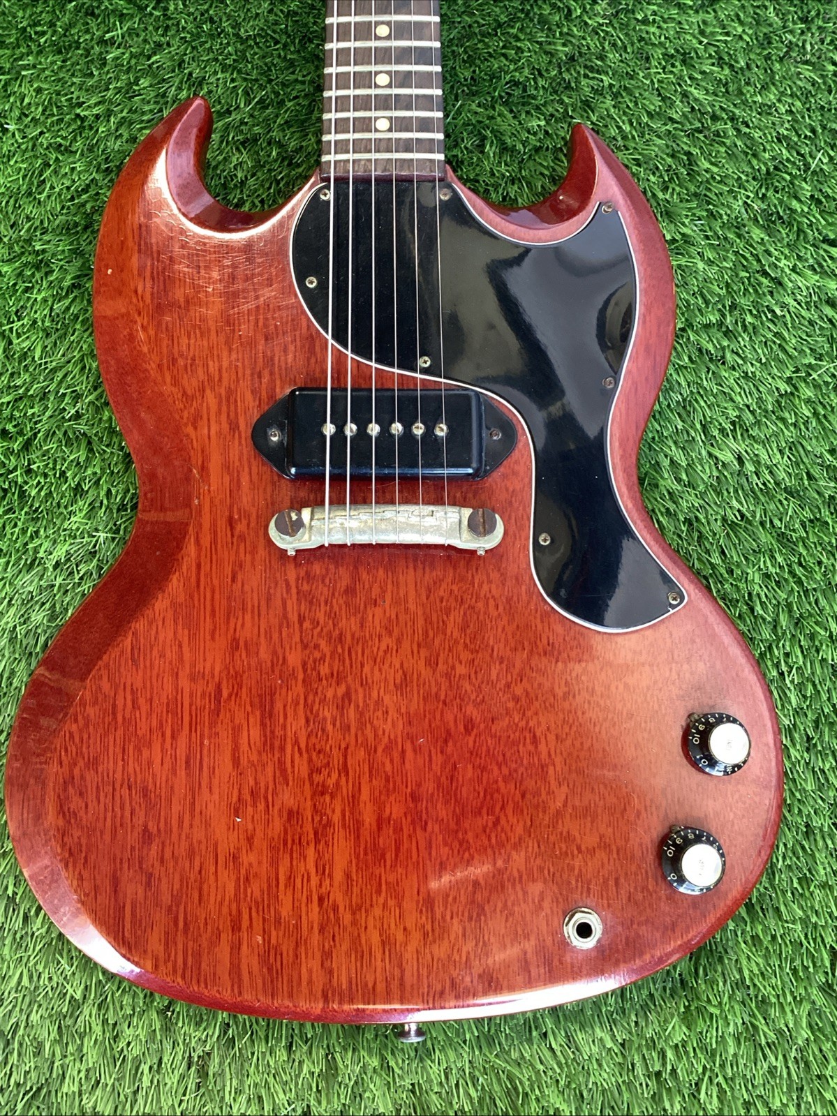 1963 Gibson Les Paul Junior Guitar With One P-90 Pickup And Case NICE