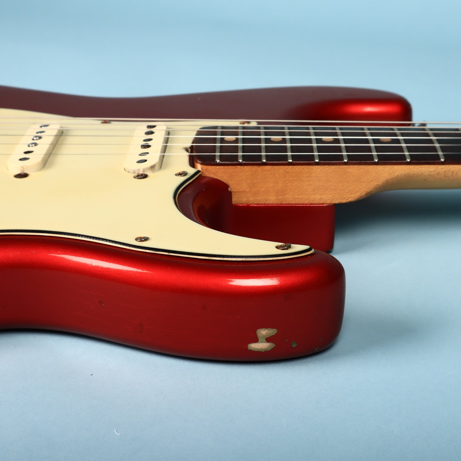 1963 Fender Stratocaster Hardtail Refin Red Electric Guitar