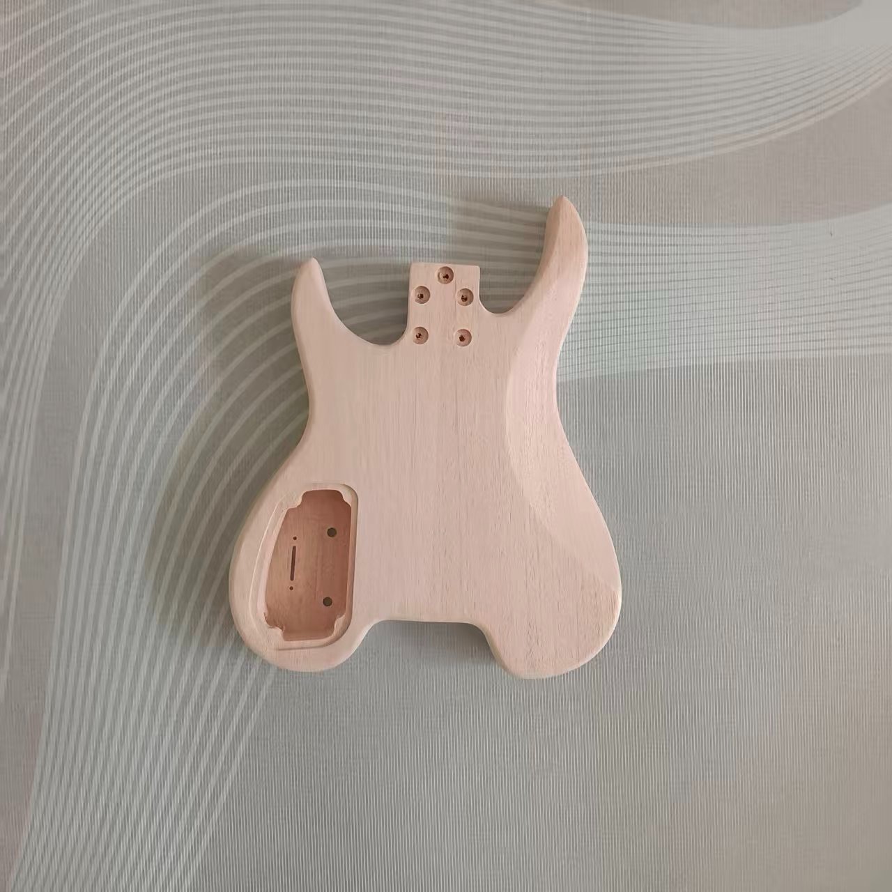 DIY Headless Electric Guitar Kit Genuine Maple Neck Mahogany Body Rosewood FB
