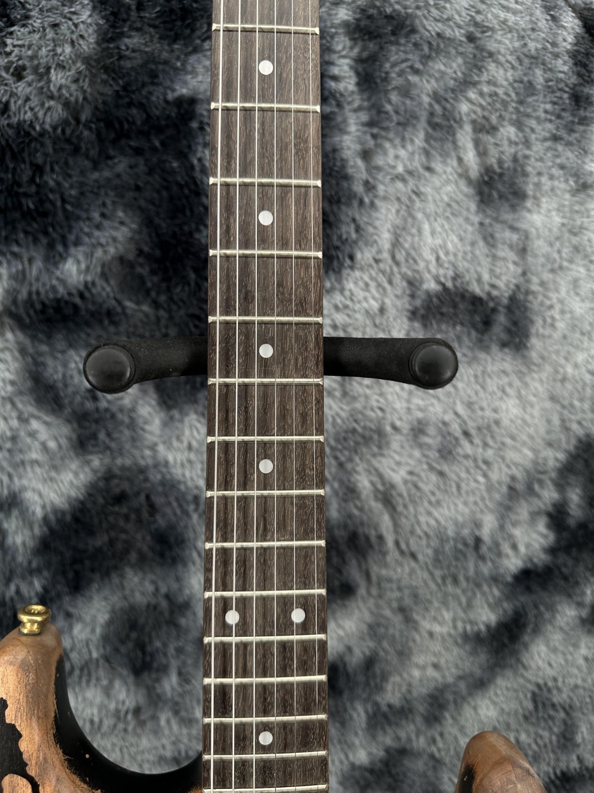 SRV Style ST Electric Guitar Relic Sunburst Wood Grain SSS Pickup Gold Hardware