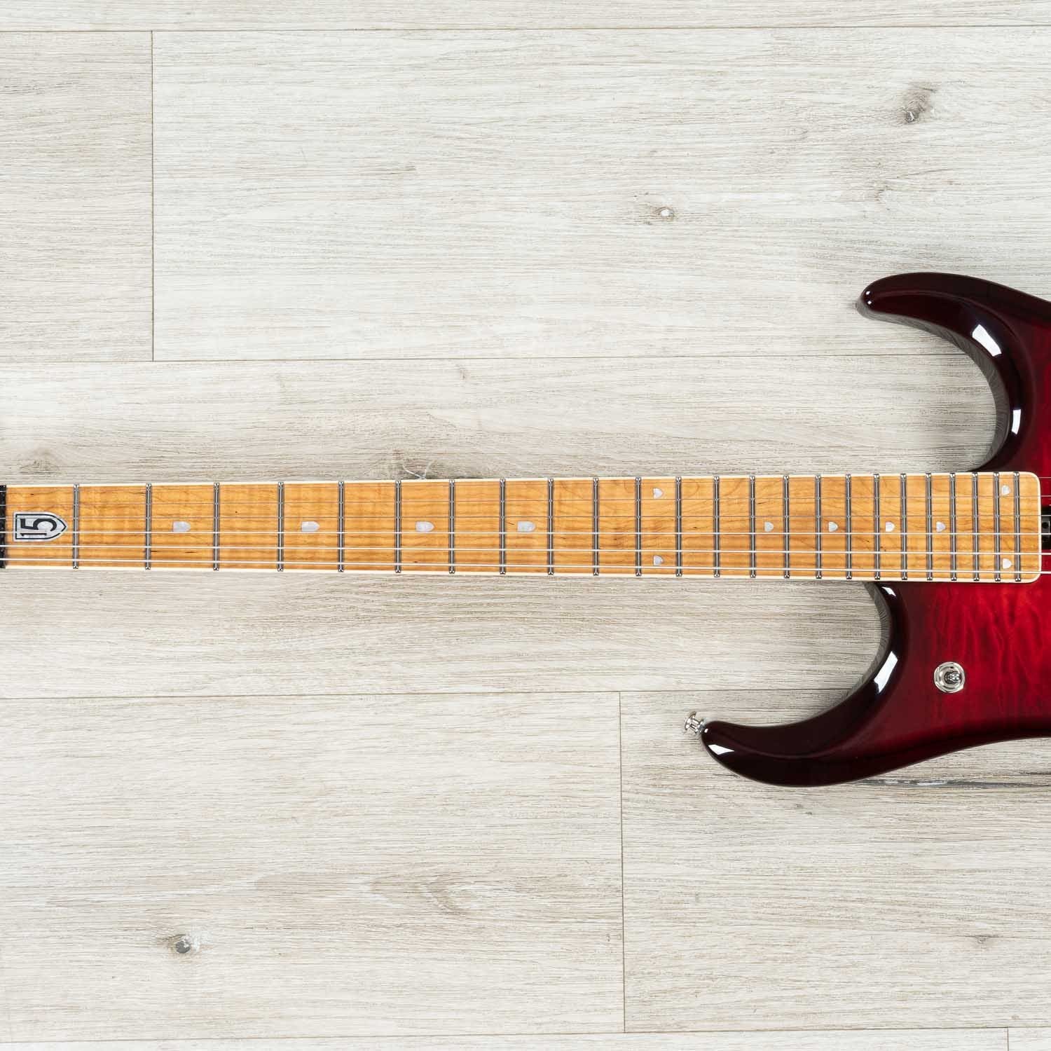 Ernie Ball Music Man BFR John Petrucci JP15 Baritone Guitar, Cherry Creamsicle