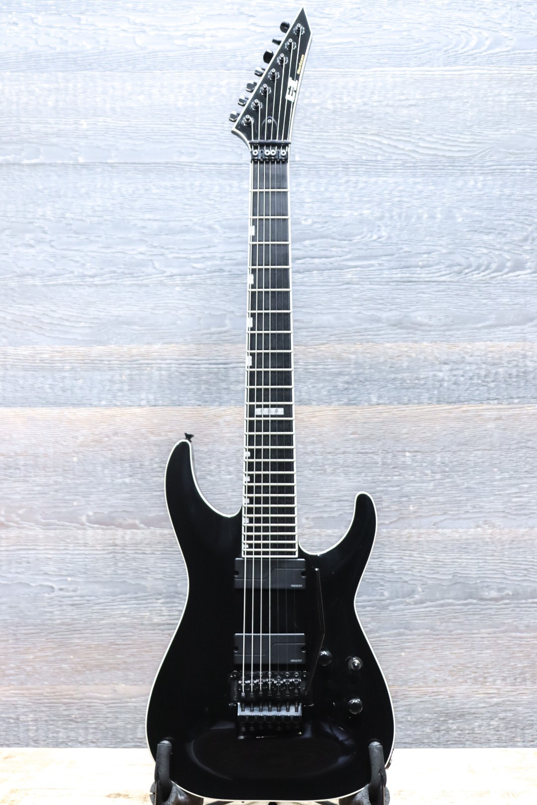 ESP E-II Horizon FR-7 Black with Fishman Fluence Pickups Electric Guitar w/Case