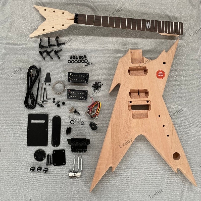 Razorback DIY Electric Guitar Kit, H-H Pickups C Shape Neck Local Shipping