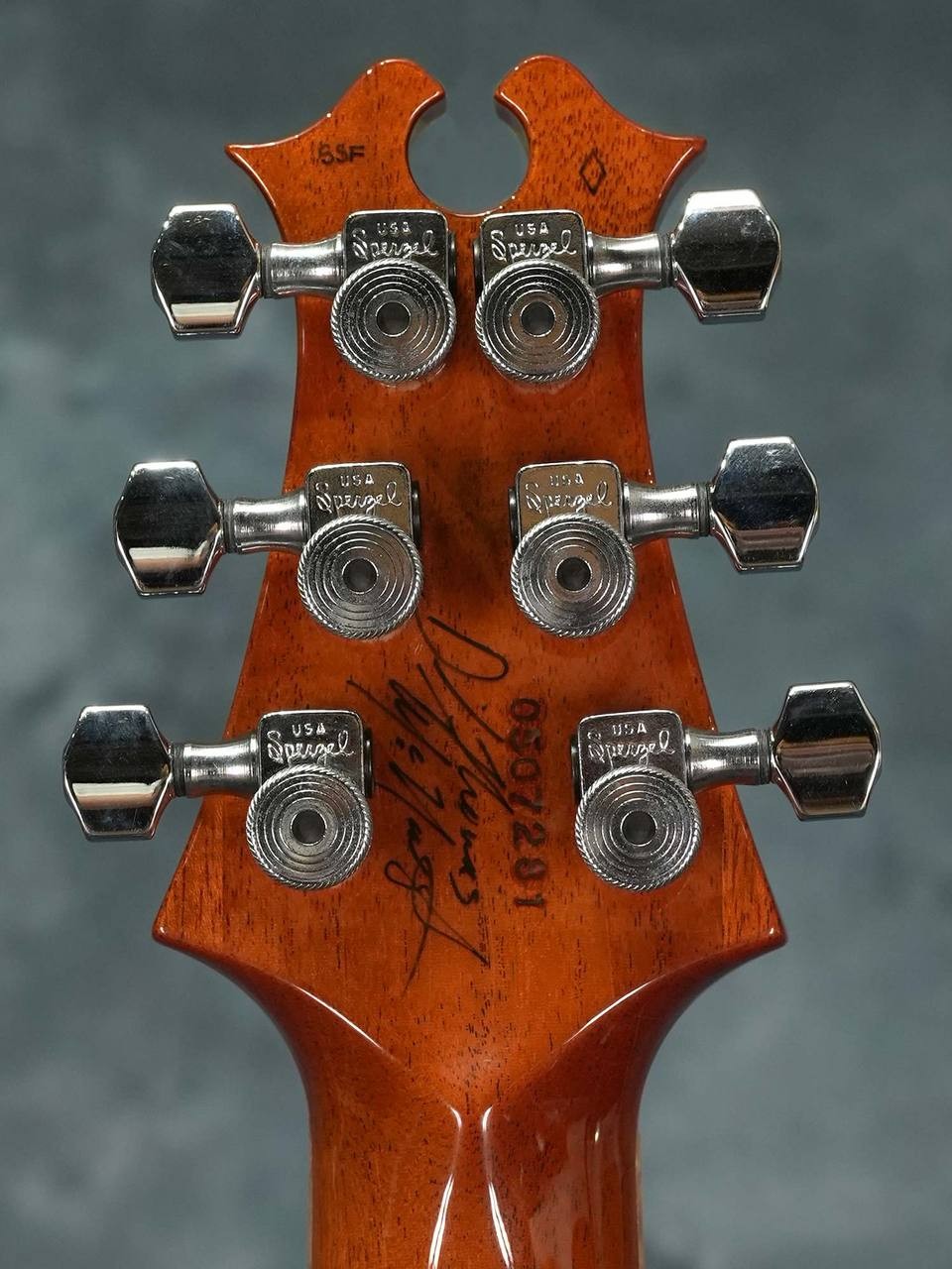 David Thomas McNaught Guitars Vintage Single Cut Diamond Quilt Rattle Snake Burs