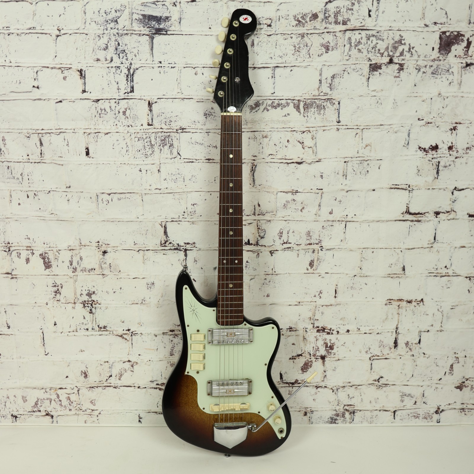 Vintage 1960s Zen-On (Zenon) Offset Sunburst Electric Guitar (MIJ)