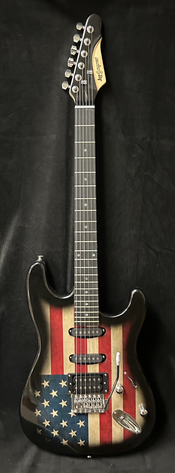 USA Flag Electric Guitar And Amp