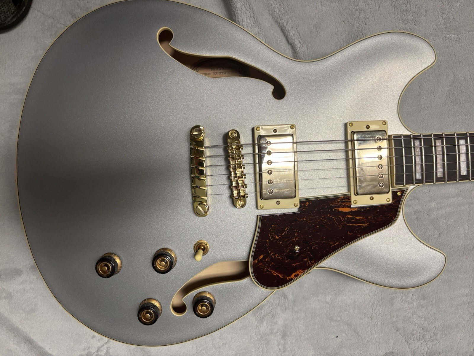 Ibanez Artcore AS73G Semi-hollow Electric Guitar – Moonstone Silver Flat