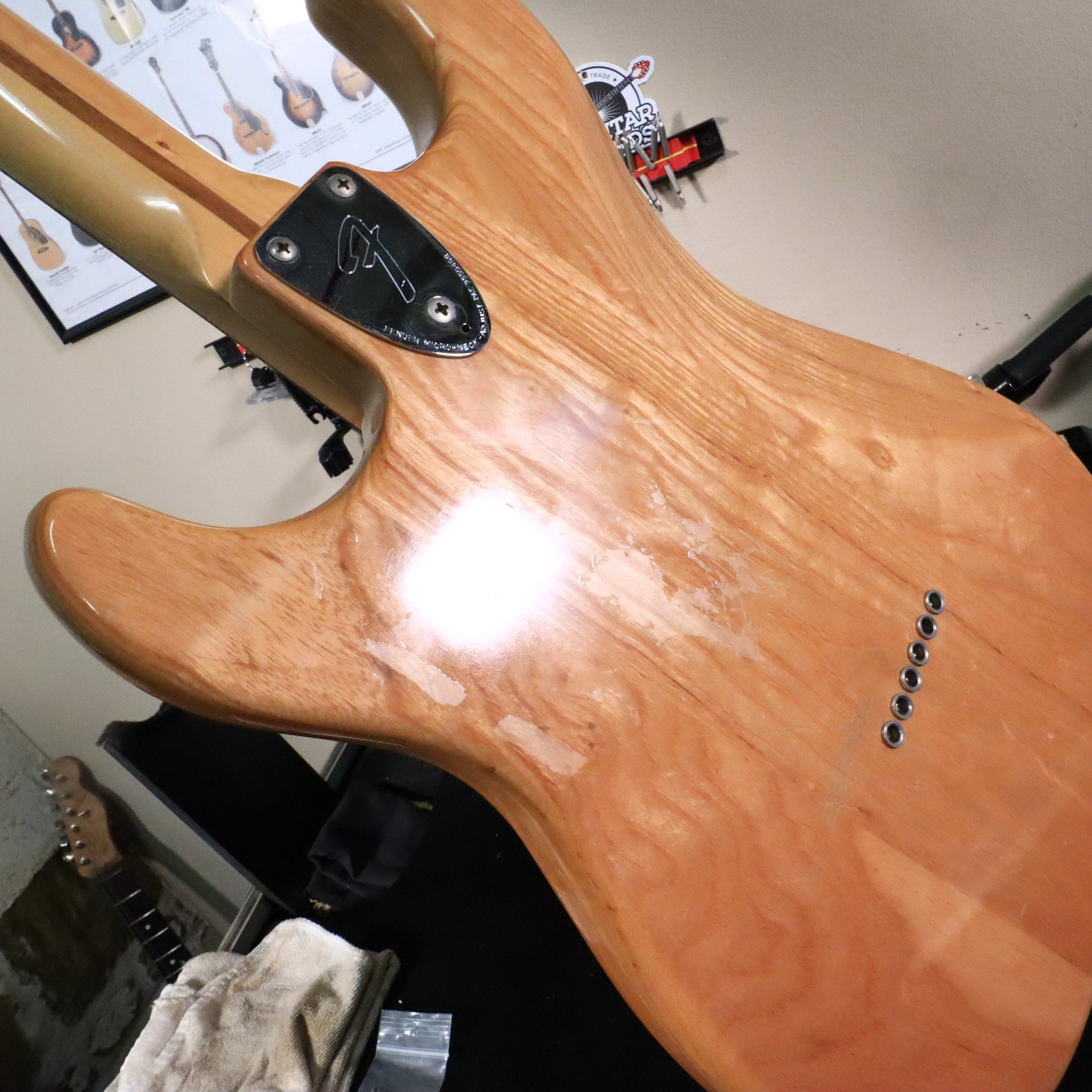 1979 Fender Ash Stratocaster Natural Hardtail Guitar