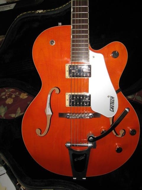 GRETSCH ORANGE G5120 2007 MINT BLACK HARDSHELL CASE #570-10