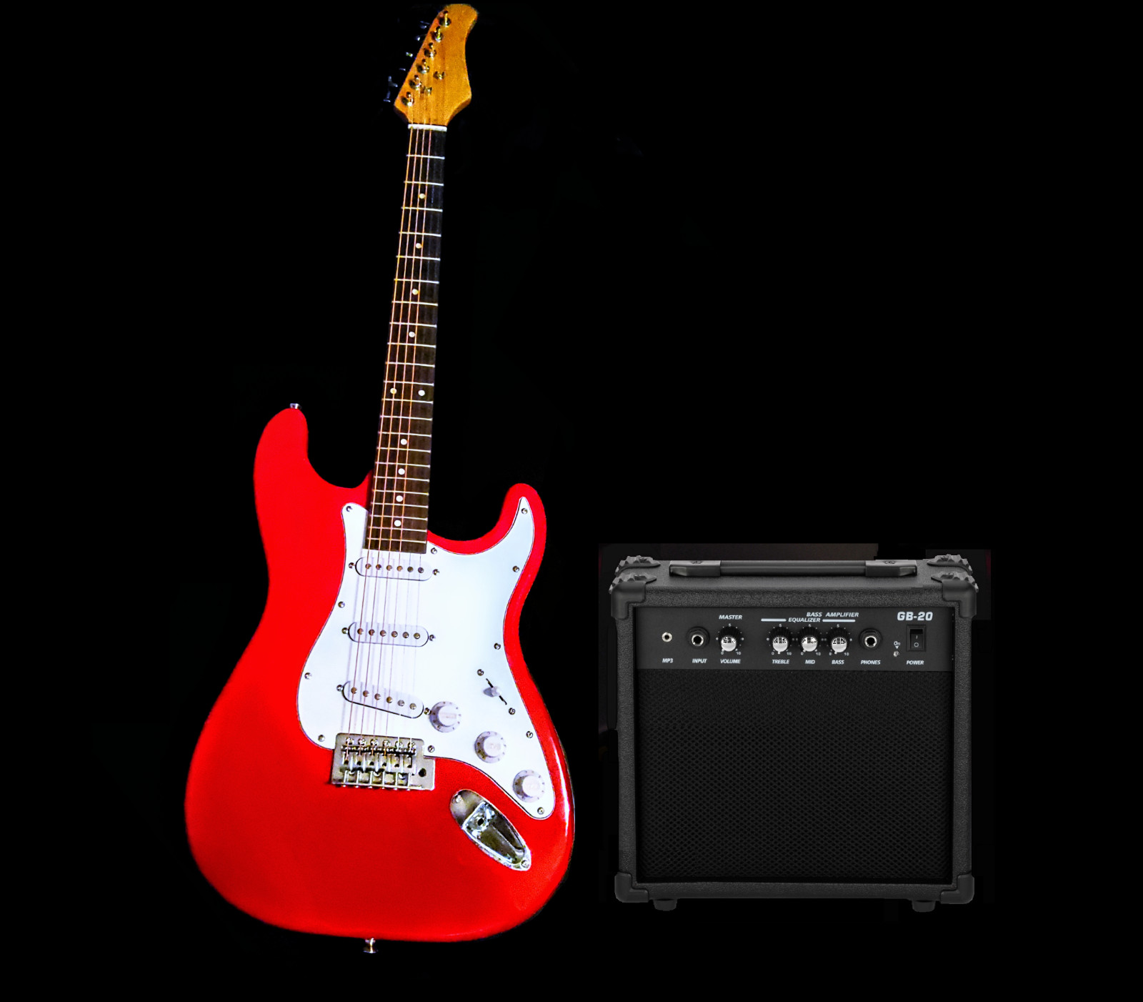 🎄HOLIDAY SALE!🎄+AMP! S Style Electric Guitar +Case/Bag +Strap +Cable +Picks!