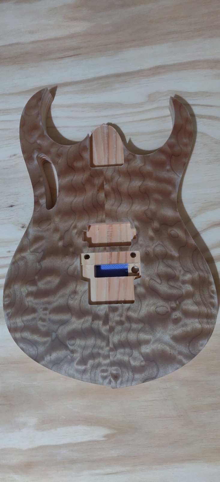 Custom Unfinished Guitar Body Diy Guitar Template Curly Maple Guitar Kit