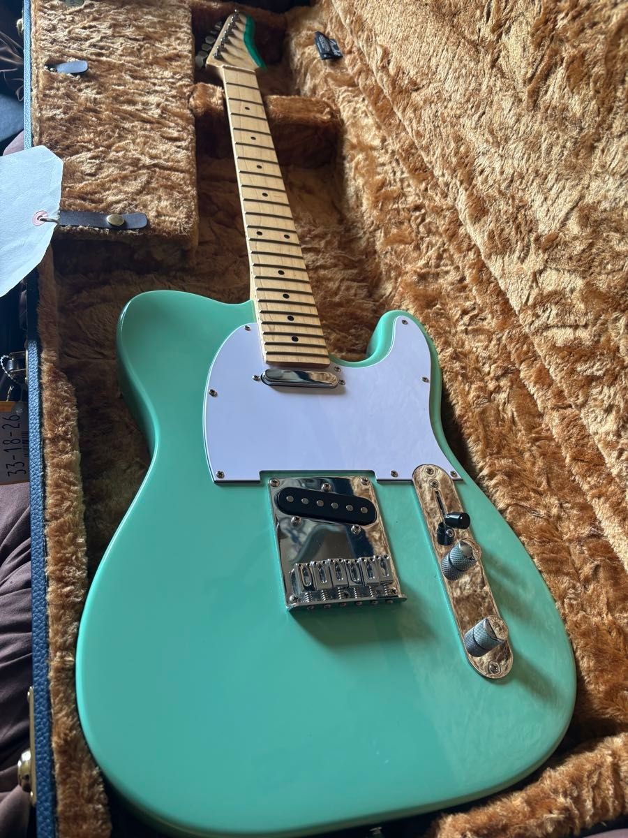 Telecaster Type Electric Guitar Surf Green Maple Fingerboard Fender Bridge