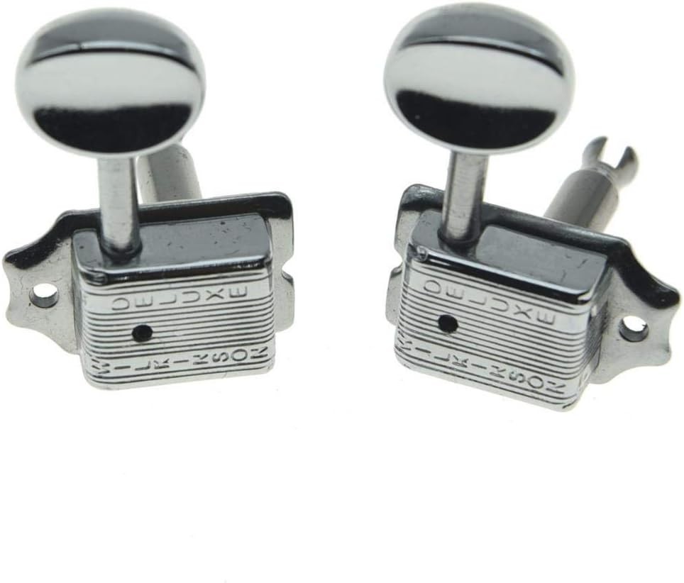 Wilkinson Deluxe 6 Inline Vintage Guitar Tuners with Split Shaft Guitar Tunin…