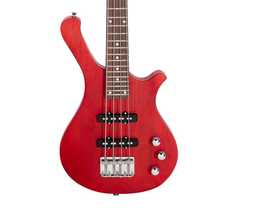 🎸FREE SHIPPING!🎸Short Scale W Style Electric Bass Guitar + 2 Jazz Style Pups!