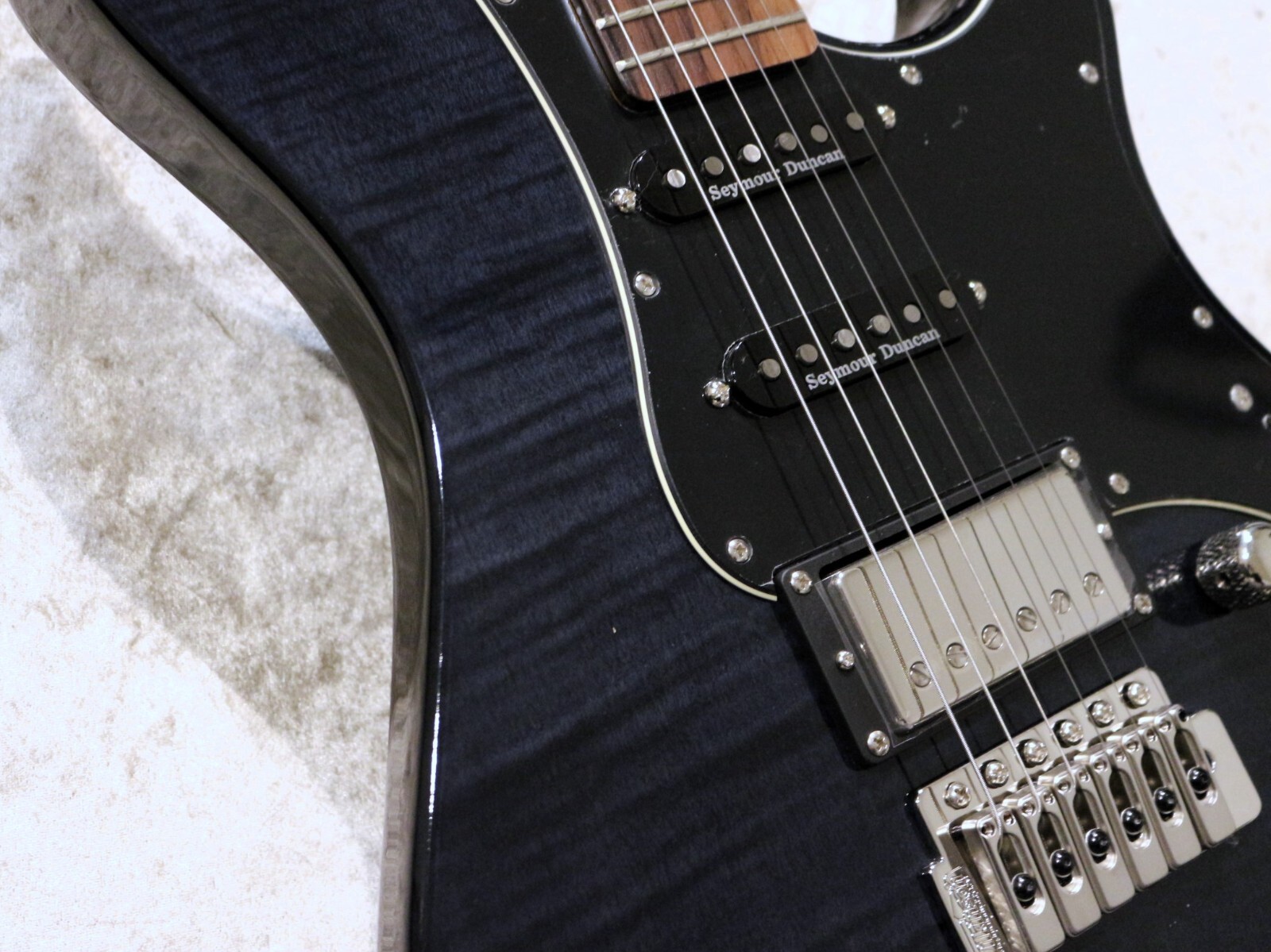 Yamaha PACIFICA PAC612VIIFM Electric Guitar – Translucent Black with Gig bag