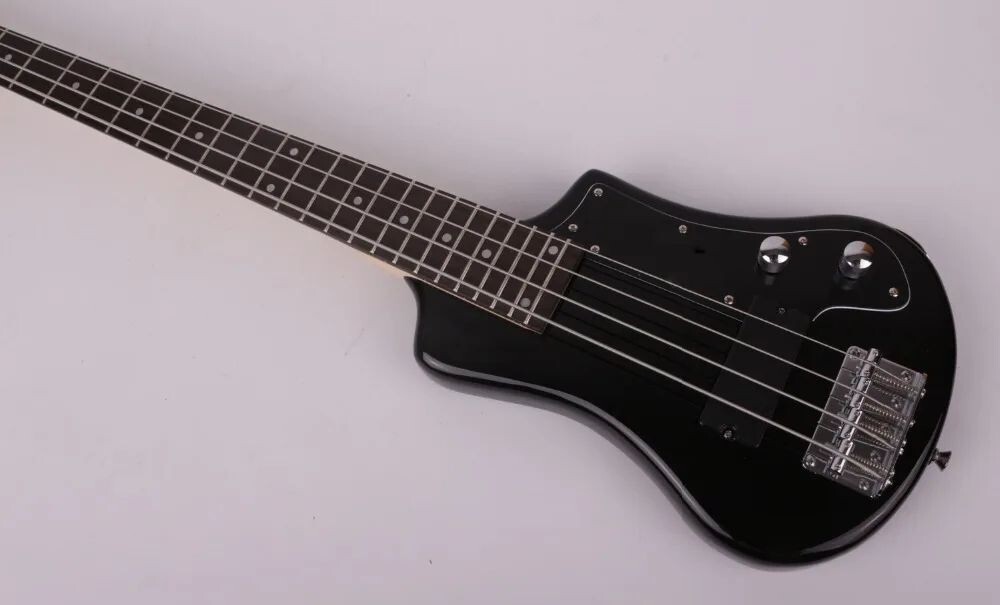 Electric 4strings bass basswood body maple neck rosewood fingerboard black color