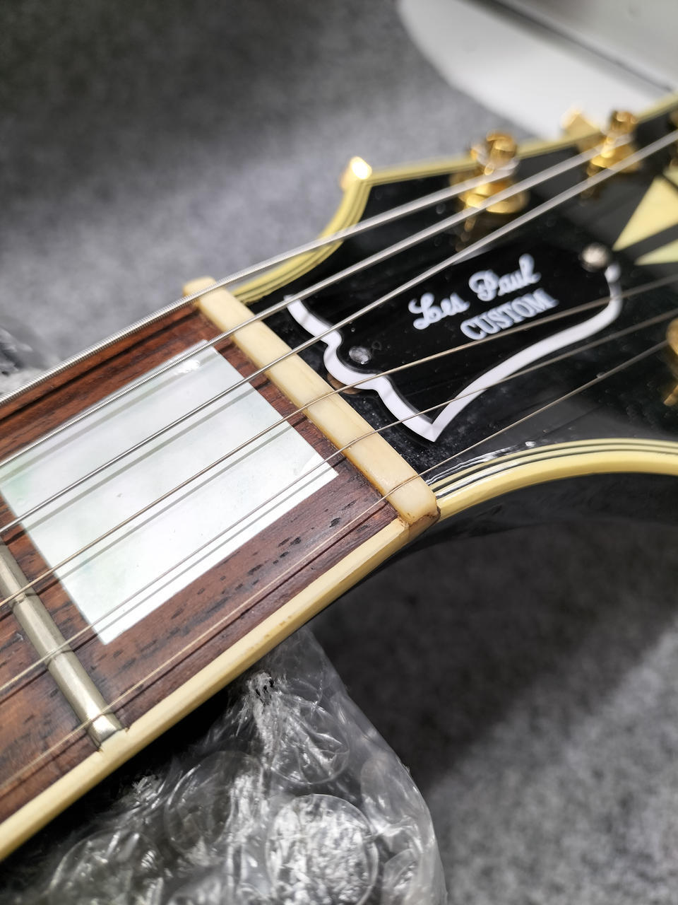 Greco EG500C Black Gold Hardware 1981 LP Custom Type Electric Guitar Used Japan