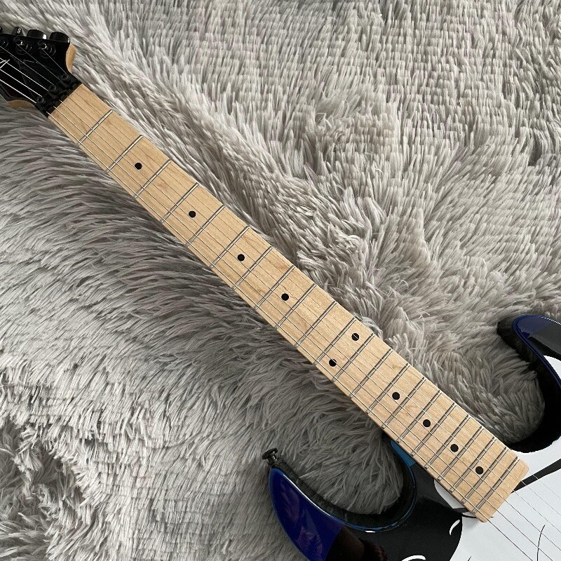 Special Shaped Electric Guitar Gunslinger Solid Body Black FR Bridge Free Ship