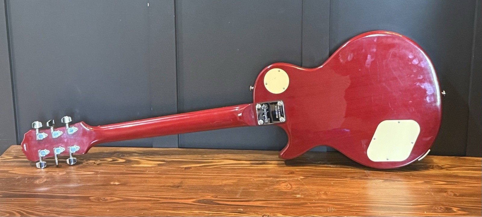 2005 Epiphone Les Paul 100 Left-Handed Electric Guitar Heritage Cherry Sunburst