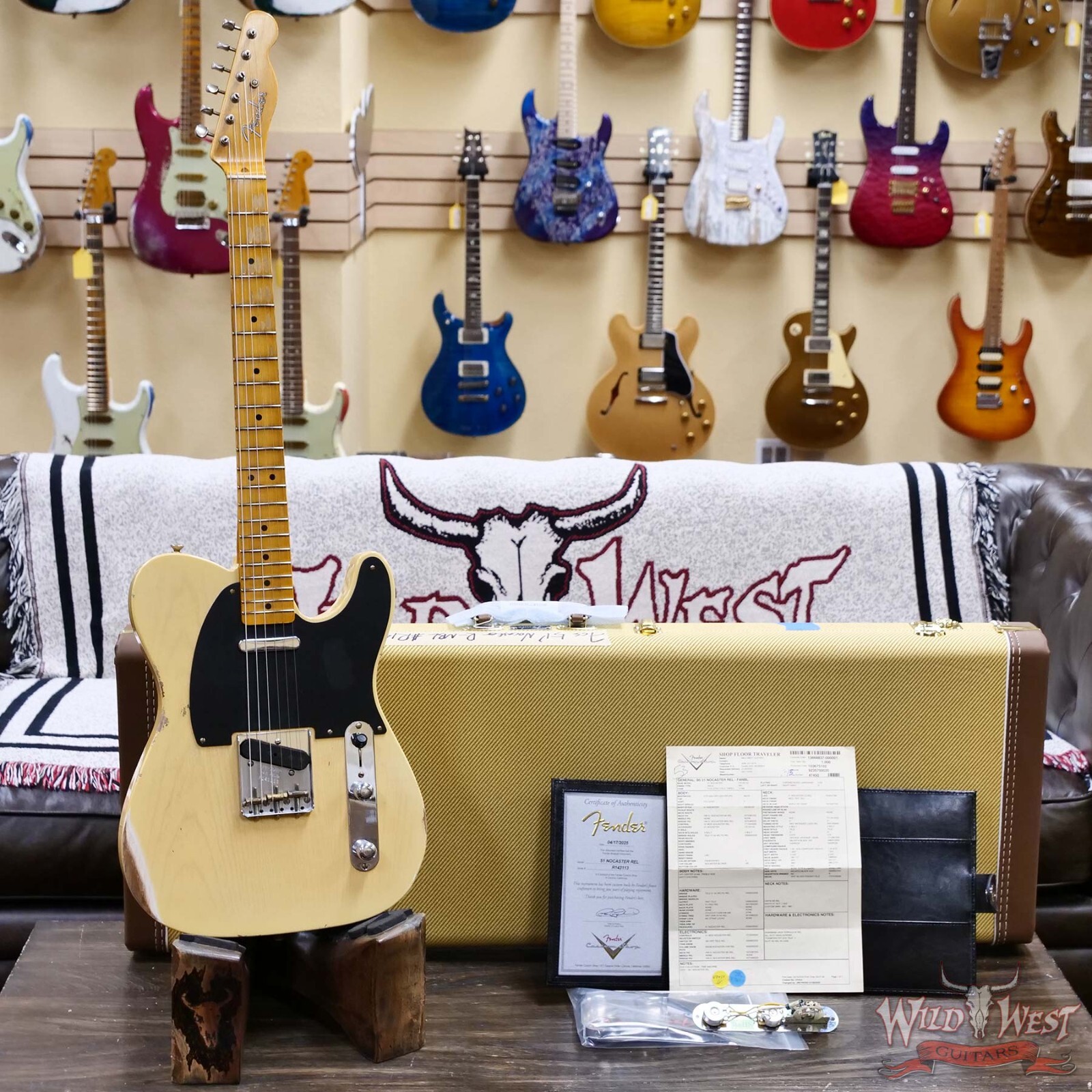 Fender Custom Shop 1951 Nocaster Ash Body Relic Faded Nocaster Blonde 6.75 lbs