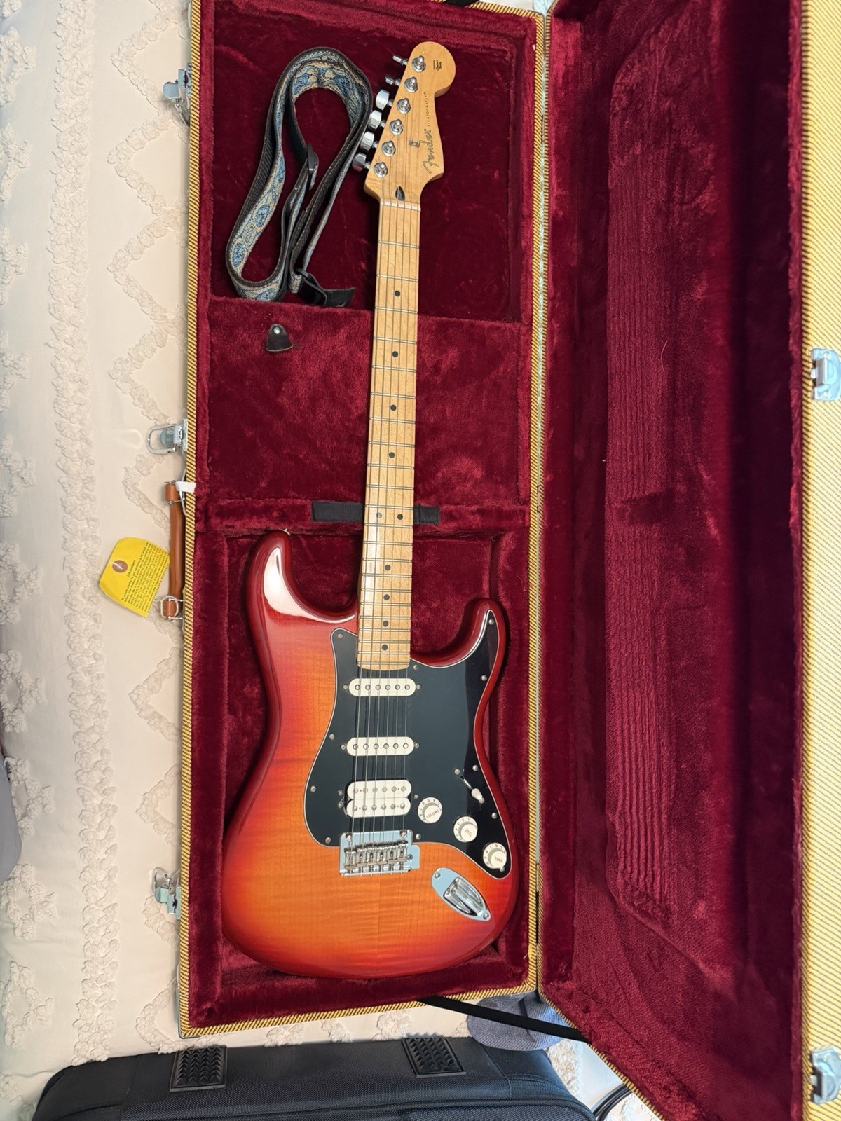 Fender Player II Stratocaster HSS Electric Guitar – Aged Cherry Burst with Maple