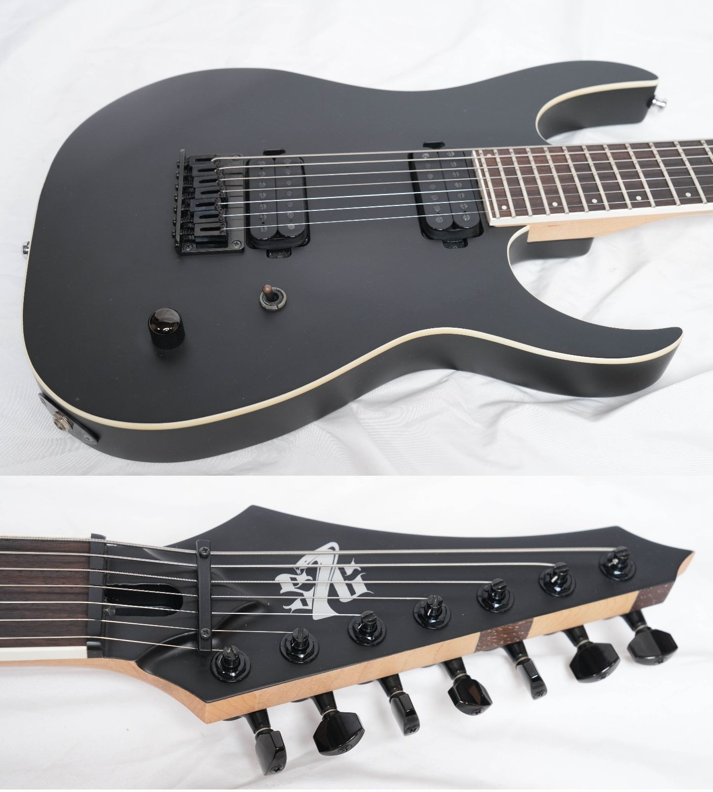 Strictly 7 Guitars Cobra JS7 Made in Japan Mat Black 7 String Guitar Good