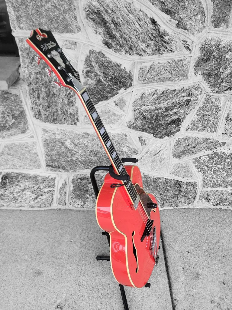 D’Angelico Premier EXL-1 Hollow Body Electric Guitar, Fiesta Red