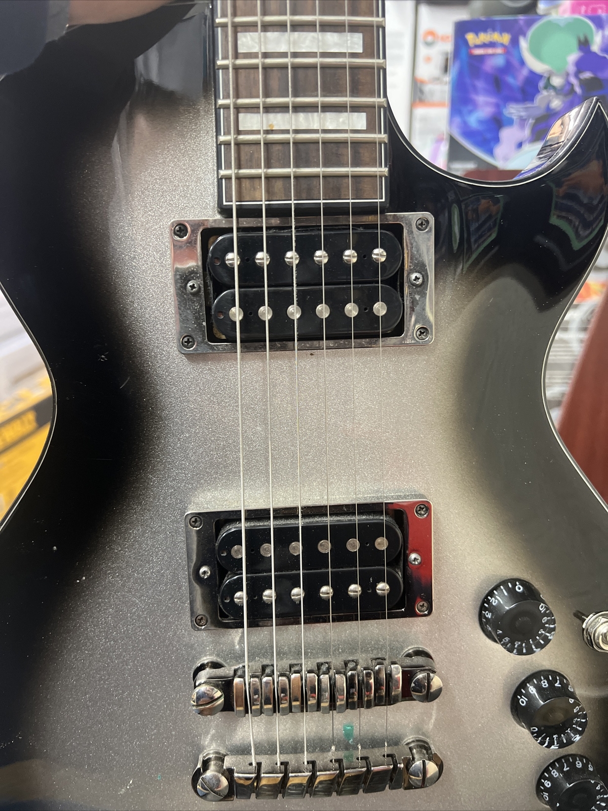 Ibanez N427 Single Cutaway 6 String Electric Guitar Black/Silver