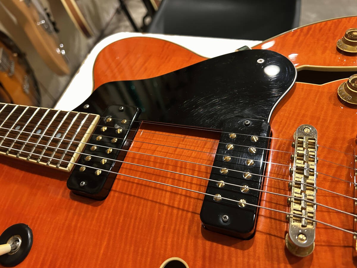 Rare Yamaha 1993 Aes-1500 Flame Maple Cool Rockabilly Semi-Acoustic Full Aco Mad
