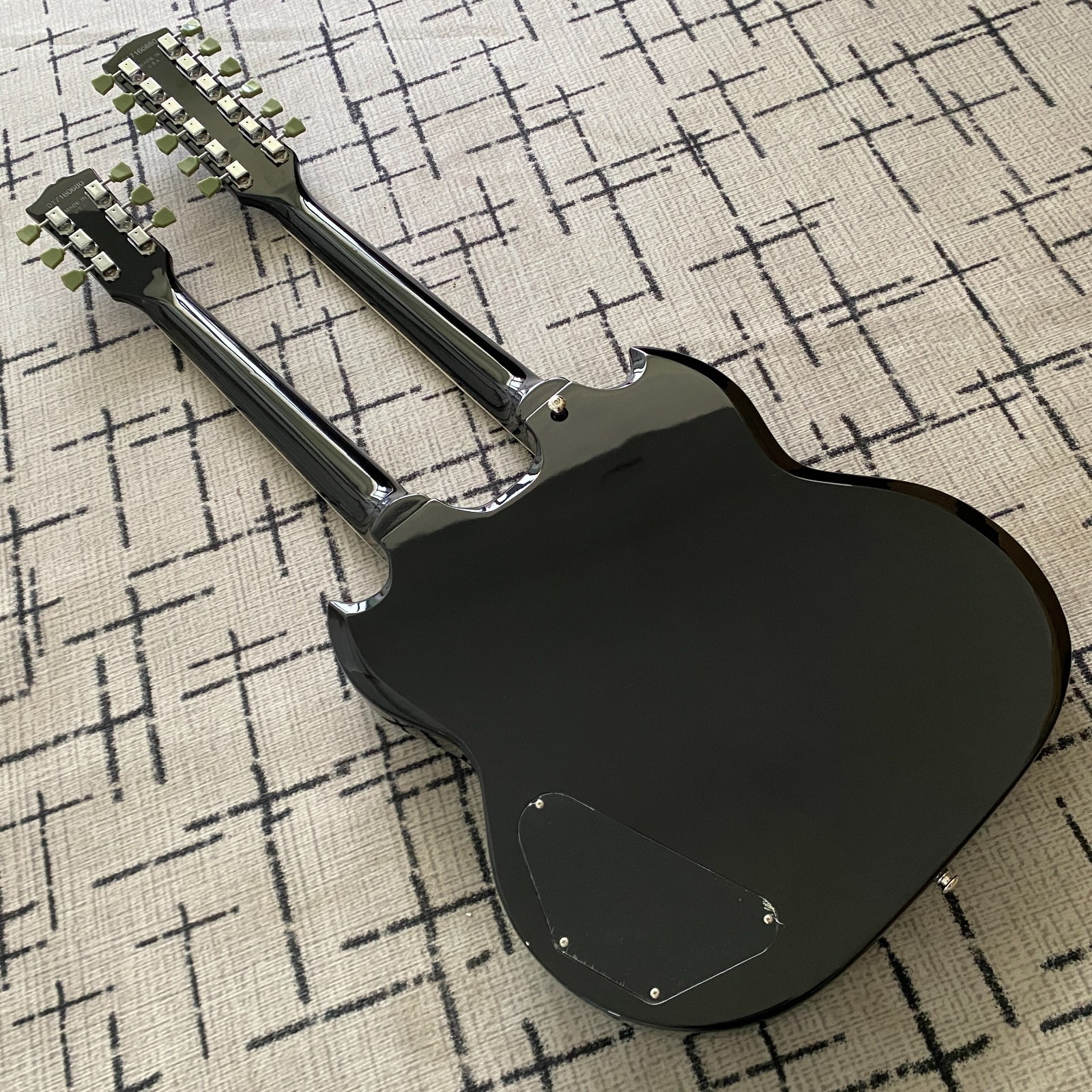 SG Double Neck Electric Guitar Jimmy Page 12+6 Black