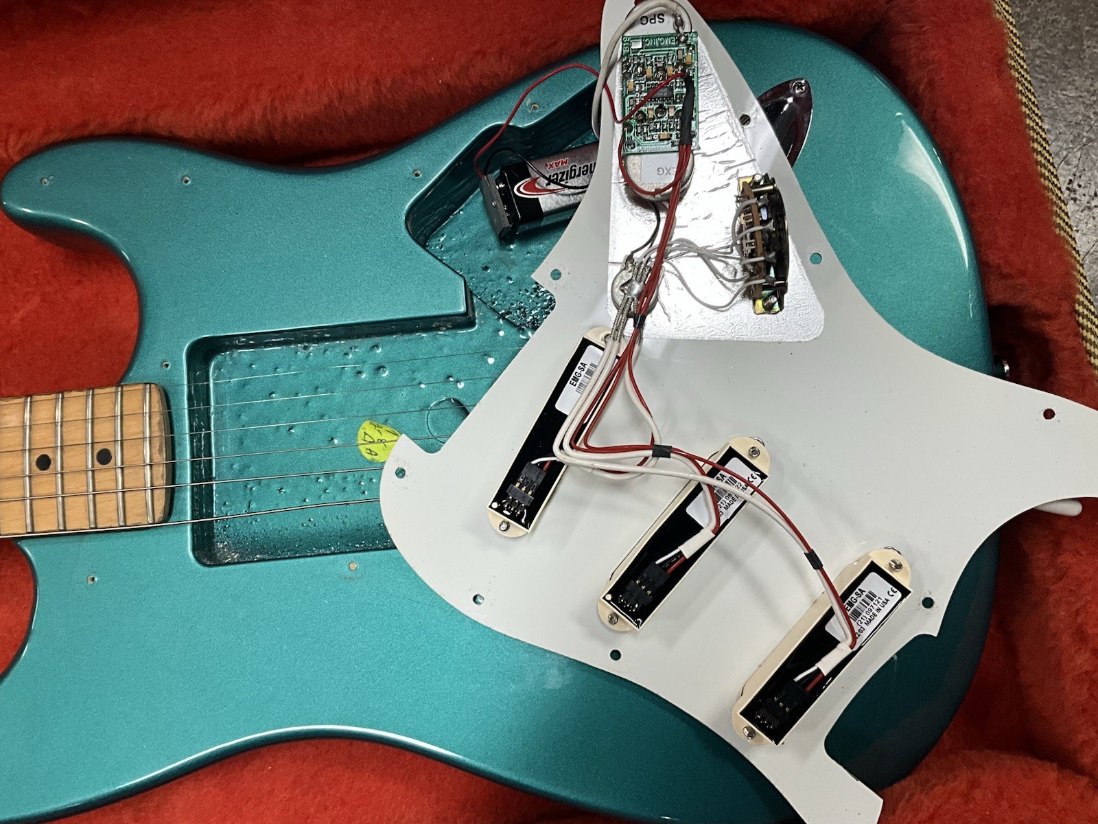 Fender 1994 40th anniversary Stratocaster made in USA in teal v.good / hard case