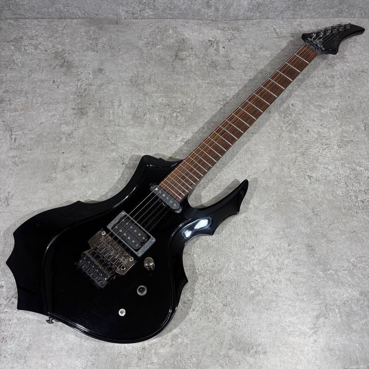 GrassRoots G-A-68 Aoi Signature Model Electric Guitar Black V-Shaped Body