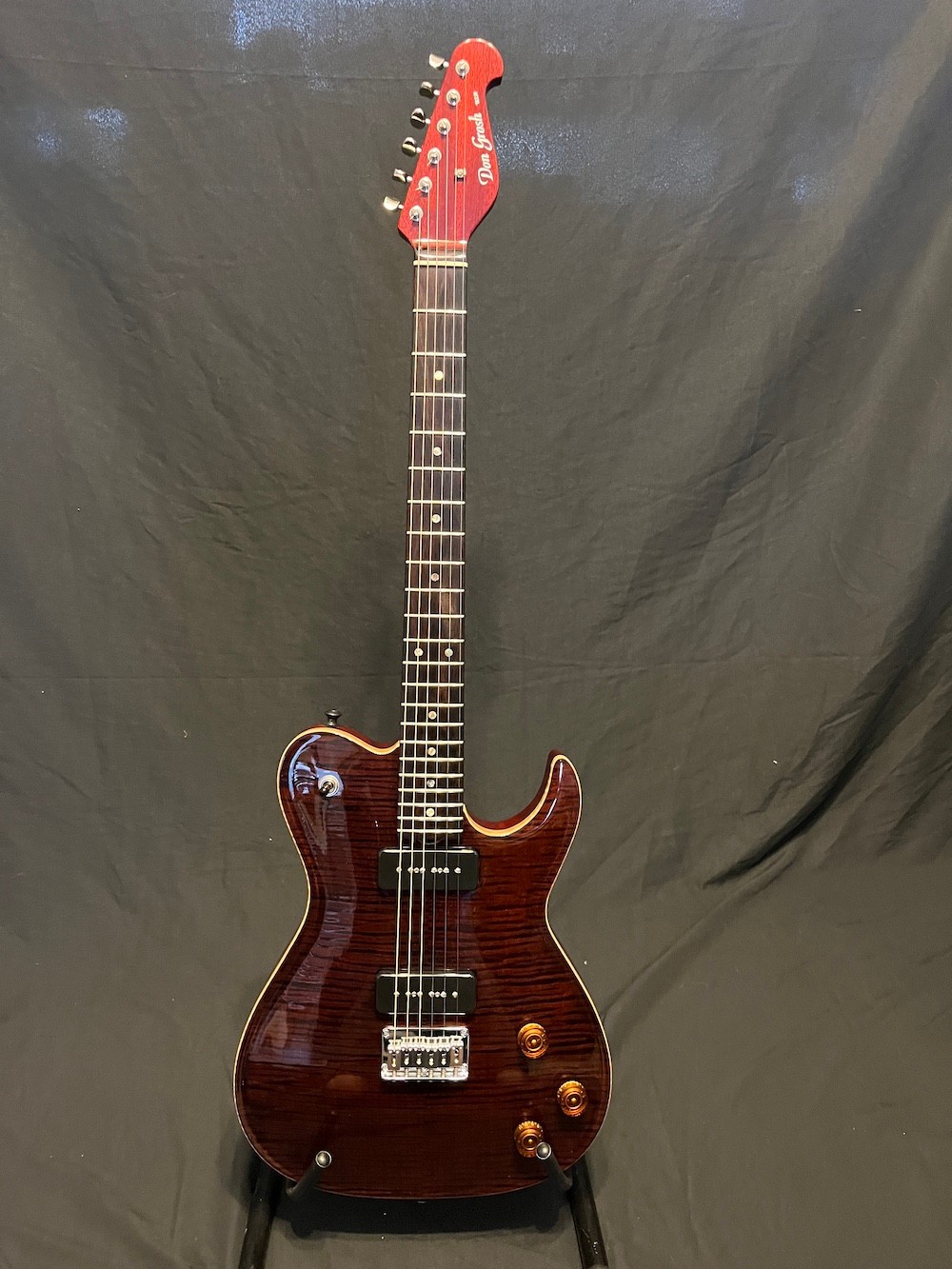 2008 Don Grosh Carve Top T Semi Hollow Guitar 5A Flame Top Braz Board W/OHSC