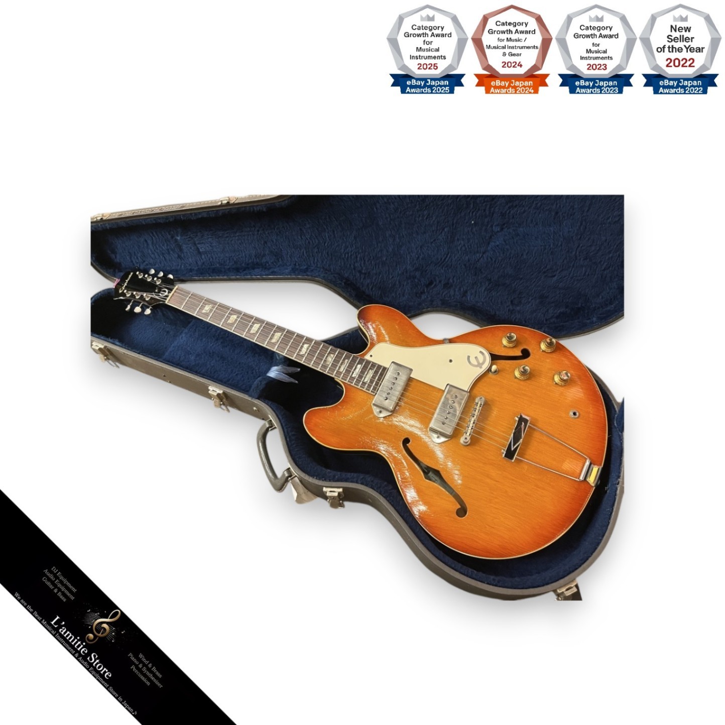 Epiphone Casino 1965 Sunburst Hollow Electric Guitar 1965