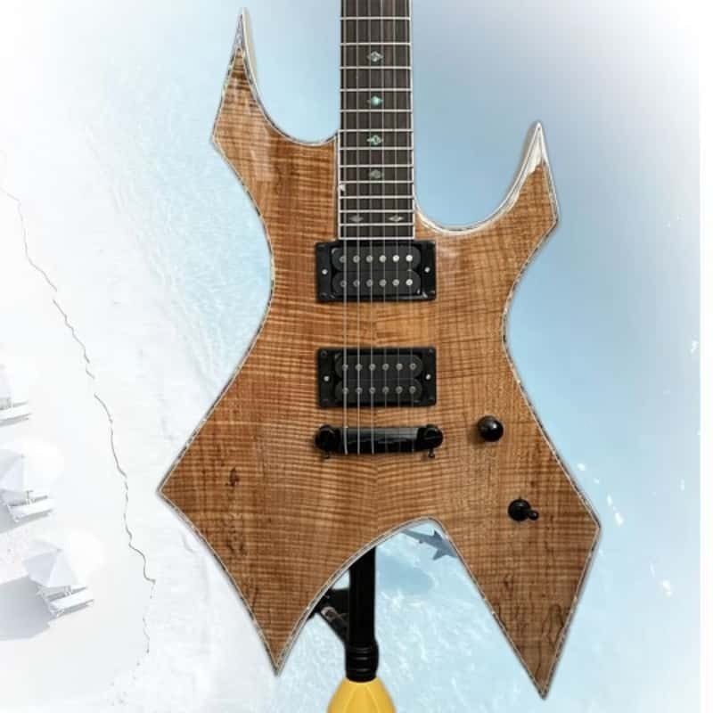 Natural-finish Electric Guitar HH Pickups Laurel Fingerboard Mahogany Body