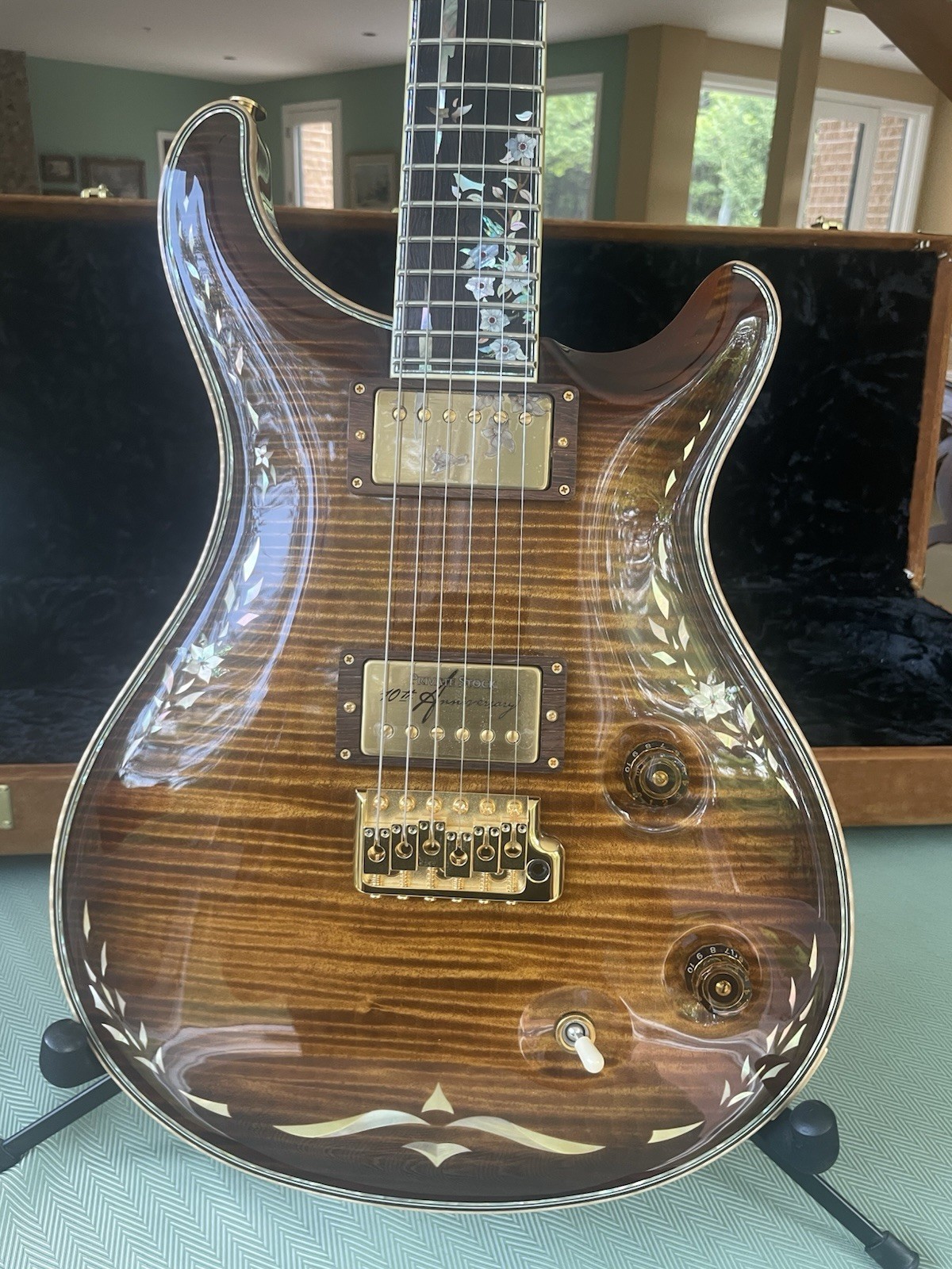 PRS 10th Anniversary Private Stock Amber Burst Custom Joe Knaggs One Piece Maple